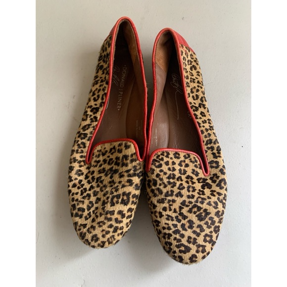 Donald J Pliner Leopard Print Calf Hair Loafers Women’s Siz 6